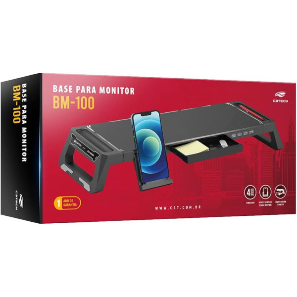 SUPORTE /BASE PARA MONIITOR BM 100BK C3TECH