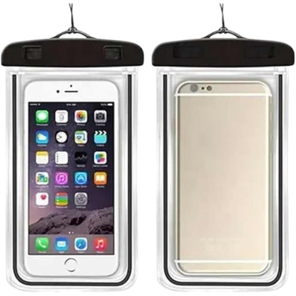 CAPA PROVA DAGUA COMPATIVEL COM CELULAR ATÉ 6.7 - PRETO