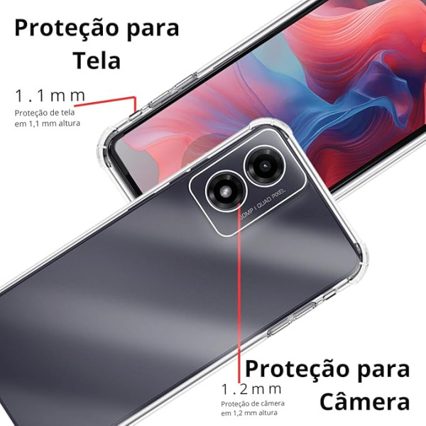 CAPA SILICONE TPU TRANSPARENTE BORDA ANTI IMPACTO MOTOROLAMOTOROLA MOTO G24