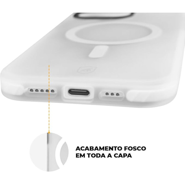 CAPA PARA CELULAR APPLE PREMIUM MAGSAFE FOSCA E PROTECAO NA CAMERAAPPLE IPHONE 14 PRO MAX (6.7)