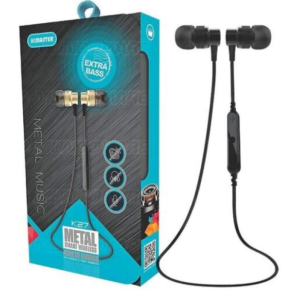 FONE DE OUVIDO BT ACTION  PRETO BLUETOOTH K27 KIMASTER