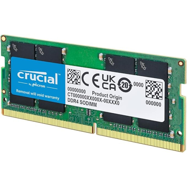 MEMÓRIA RAM PARA NOTEBOOK DDR4 3200MHZ CL22 32GB (1X32GB) CRUCIAL CT32G4SFD832A SODIMM