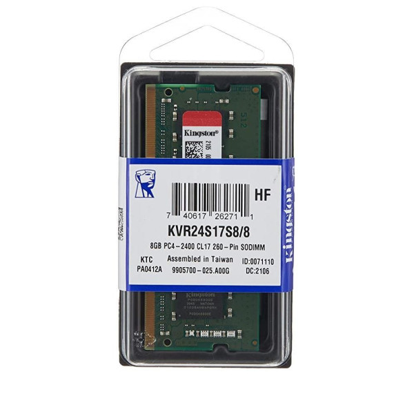 MEMORIA 8GB KINGSTON P/NOTE 2666 KVR26S19S8/8 1,2V 1Rx8