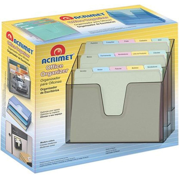 PASTA ORGANIZADORA DE ESCRITORIO ACRIMET 3 COMPARTIMENTOS