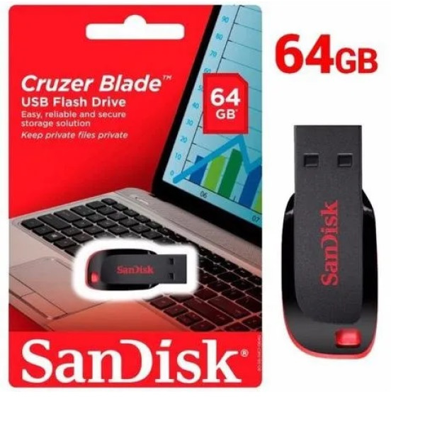 PENDRIVE  64GB SANDISK CRUZER BLADE SDCZ50